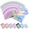 100 pcs Mylar Holographic Bags Packaging Bags,Clear Resealable Bag Foil Pouch Bag for Party Favor,Goodies,Treat,Cards,Food Storage Baggies Packaging for Small Business(4x6in,Holographic)